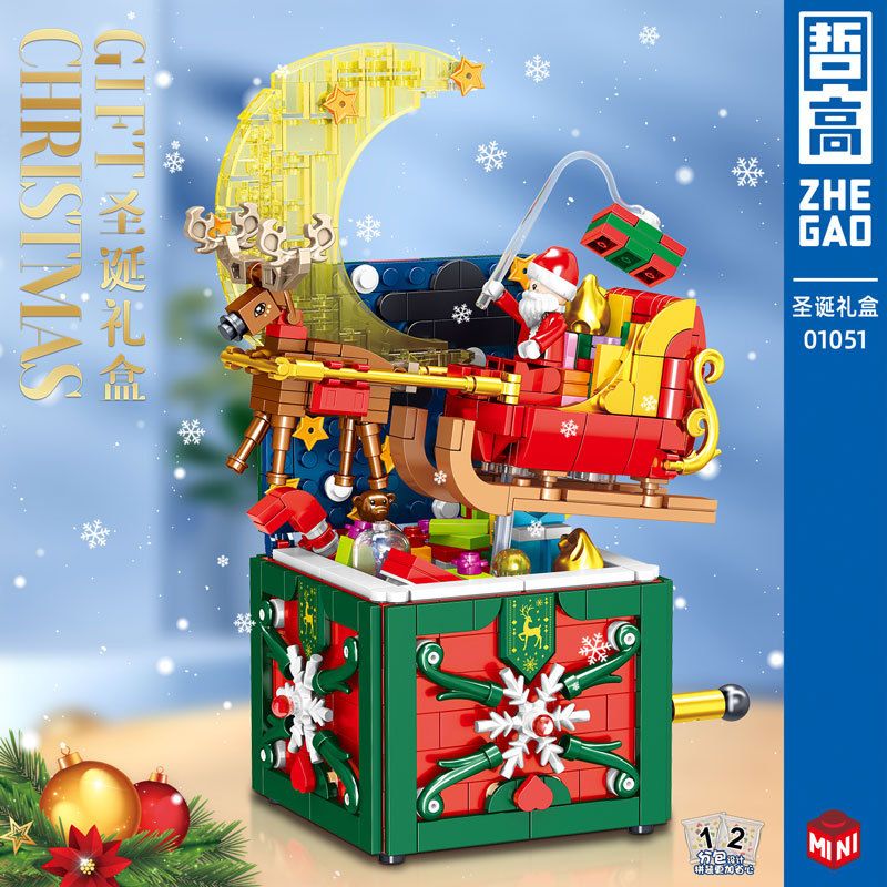 ZHEGAO 01051 non  HỘP QUÀ GIÁNG SINH bộ đồ chơi xếp lắp ráp ghép mô hình Creator Sáng Tạo 772 khối