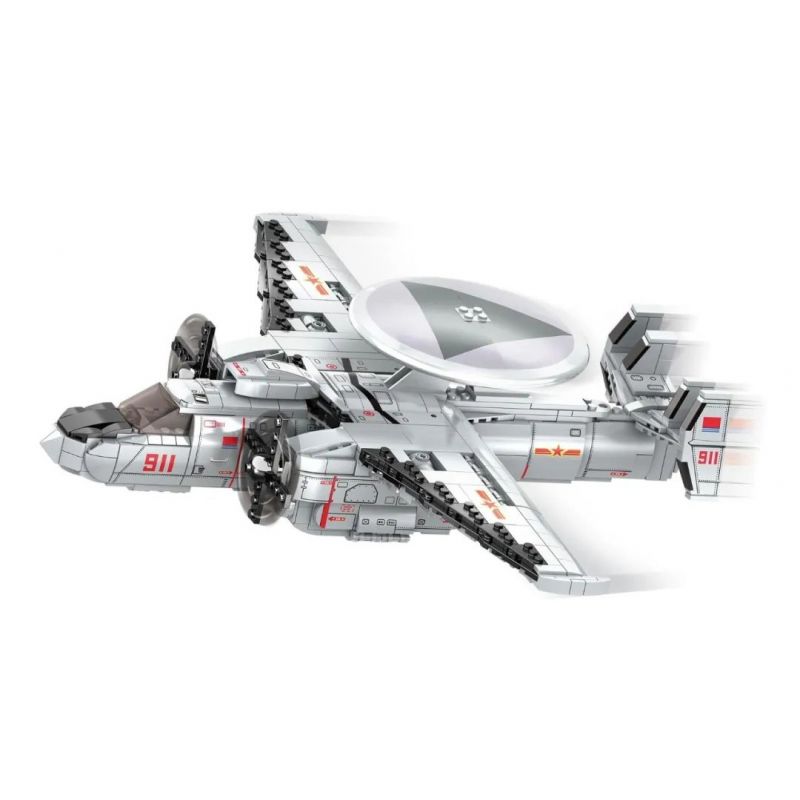 WOMA C0836 0836 non Lego MÁY BAY CẢNH BÁO SỚM TRÊN TÀU SÂN AIR POLICE 600 bộ đồ chơi xếp lắp ráp ghép mô hình Military Army POWERFUL MILITARY Quân Sự Bộ Đội 829 khối