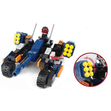 GUDI 8214 non  XE PHÁO 4 BÁNH bộ đồ chơi xếp lắp ráp ghép mô hình Earth Border Biến Giới Trái Đất 223 khối