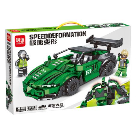 MINGDI 10088 non  BIẾN HÓA CỰC NHANH LAMBORGHINI bộ đồ chơi xếp lắp ráp ghép mô hình SPEED DEFORMATION 512 khối