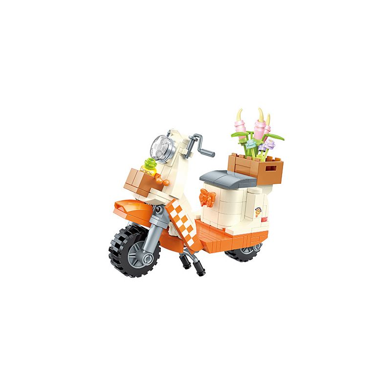 JAKI JK8310 8310 non Lego HOA XE TAY GA bộ đồ chơi xếp lắp ráp ghép mô hình Creator FLOWERS MOTORCYCLE Sáng Tạo