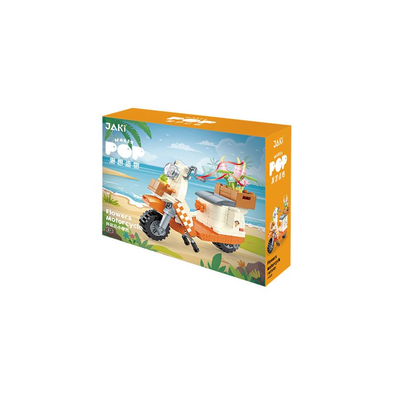 JAKI JK8310 8310 non  HOA XE TAY GA bộ đồ chơi xếp lắp ráp ghép mô hình Creator FLOWERS MOTORCYCLE Sáng Tạo