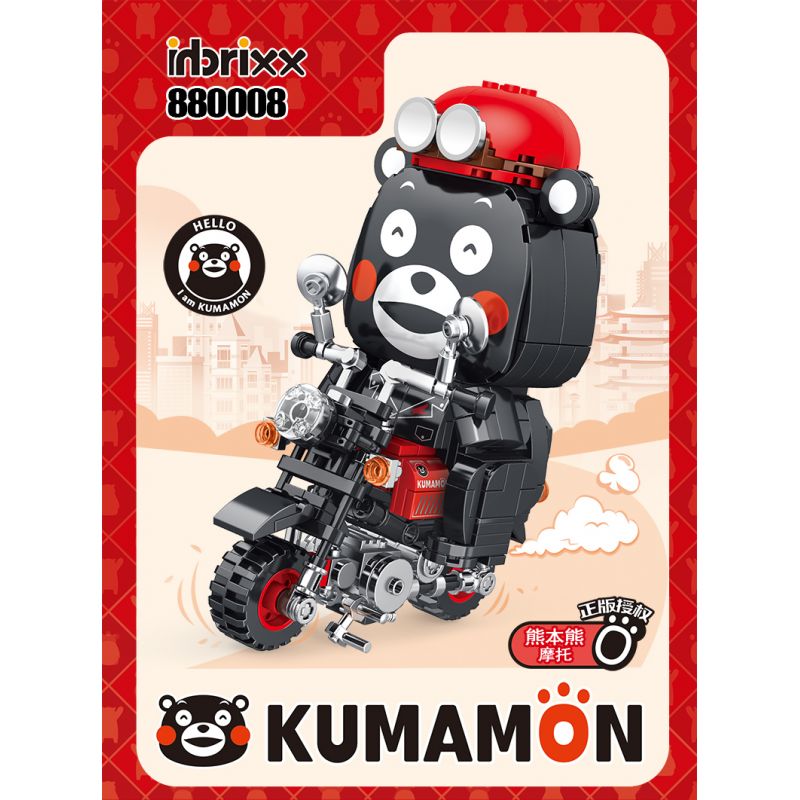 INBRIXX 880008 non  XE MÁY KUMAMON bộ đồ chơi xếp lắp ráp ghép mô hình Motorcycle Motorbike Xe Hai Bánh 334 khối