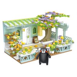 INBRIXX 880014 non  CỬA HÀNG HOA KUMAMOTO bộ đồ chơi xếp lắp ráp ghép mô hình Creator KUMAMON Sáng Tạo 395 khối