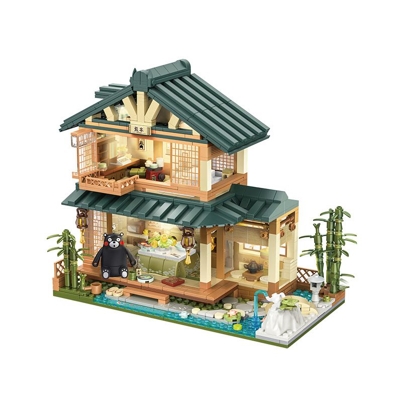 INBRIXX 880018 non Lego NGÔI NHÀ NHẬT BẢN KUMAMON bộ đồ chơi xếp lắp ráp ghép mô hình Creator Sáng Tạo 1099 khối