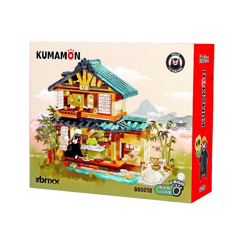 INBRIXX 880018 non  NGÔI NHÀ NHẬT BẢN KUMAMON bộ đồ chơi xếp lắp ráp ghép mô hình Creator Sáng Tạo 1099 khối