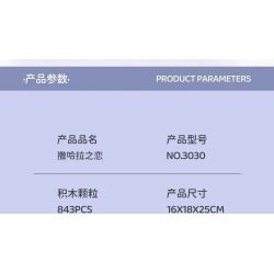 DK 3030 non  SAHARA TÌNH YÊU bộ đồ chơi xếp lắp ráp ghép mô hình Flowers HYDRANGEA Hoa 843 khối