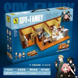 RENZAIMA 749 non  PHÒNG TẮM VÀ BÍ MẬT bộ đồ chơi xếp lắp ráp ghép mô hình SPY×FAMILY 632 khối