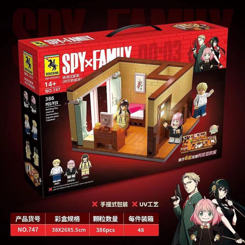 RENZAIMA 747 non  PHÒNG CỦA JOEL bộ đồ chơi xếp lắp ráp ghép mô hình SPY×FAMILY 386 khối