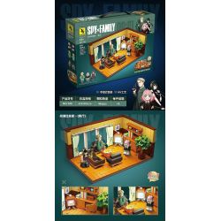 RENZAIMA 745 non  PHÒNG KHÁCH bộ đồ chơi xếp lắp ráp ghép mô hình SPY×FAMILY 466 khối