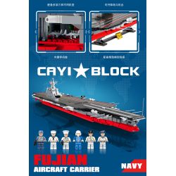 CAYI 22032 non  TÀU SÂN BAY 003 bộ đồ chơi xếp lắp ráp ghép mô hình Military Army FUJIAN AIRCRAFT CARRIER Quân Sự Bộ Đội 3028 khối