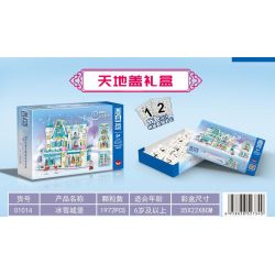 ZHEGAO 01014 non  LÂU ĐÀI BĂNG bộ đồ chơi xếp lắp ráp ghép mô hình Medieval Castle SNOW CASTLE Chiến Tranh Trung Cổ 1972 khối