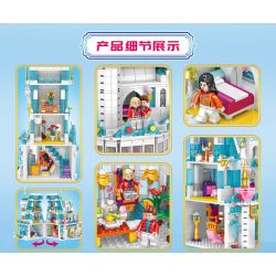 ZHEGAO 01014 non  LÂU ĐÀI BĂNG bộ đồ chơi xếp lắp ráp ghép mô hình Medieval Castle SNOW CASTLE Chiến Tranh Trung Cổ 1972 khối