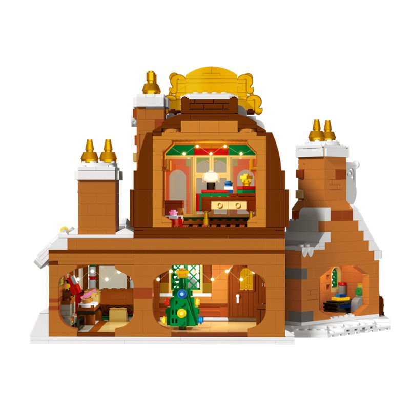 ZHEGAO DZ6025 6025 non  NHÀ BÁNH GỪNG bộ đồ chơi xếp lắp ráp ghép mô hình Christmas GINGERBREAD HOUSE Giáng Sinh 1481 khối
