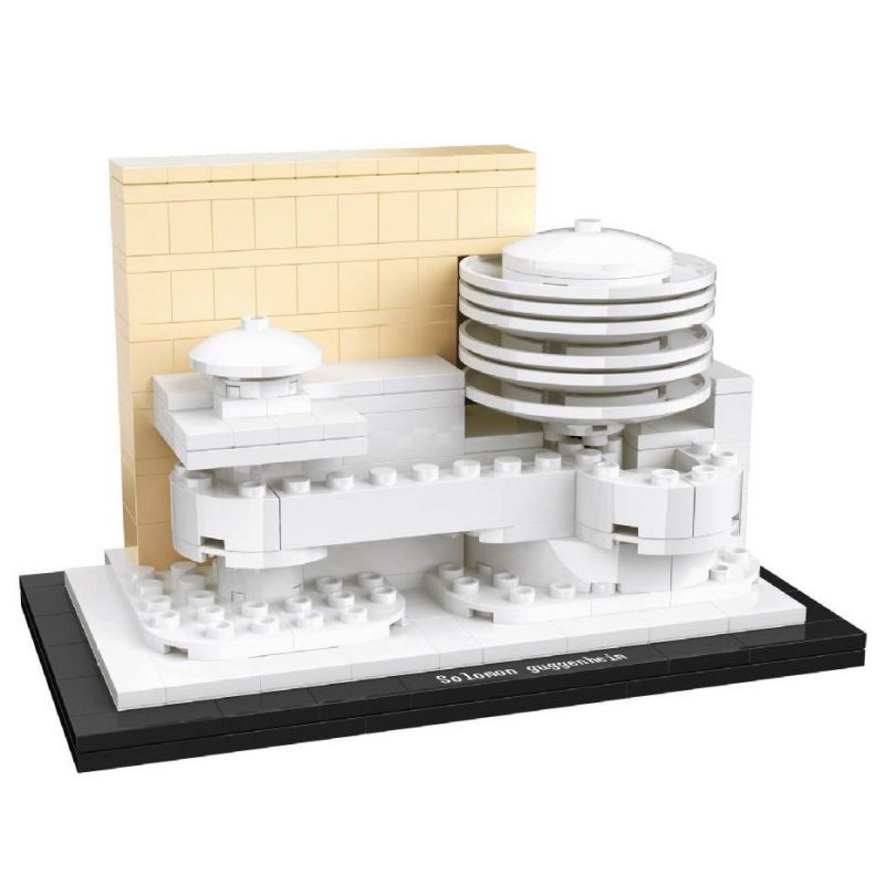 NOT Lego ARCHITECTURE SOLOMON GUGGENHEIM MUSEUM 21004 HSANHE CACO 6365 xếp lắp ráp ghép mô hình BẢO TÀNG SOLOMON GUGGENHEIM Công Trình Kiến Trúc 208 khối