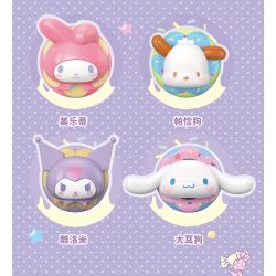 TOP TOY TC2204 2204 non  BÁNH RÁN GIA ĐÌNH SANRIO 4 LOẠI NAM CHÂM GẮN TỦ LẠNH MELODY PACHA COOLOMI BIG-EARED DOG bộ đồ chơi xếp lắp ráp ghép mô hình Gear SANRIO CHARACTERS DONUT FRIDGE MAGNET Đồ Lắp Ghép