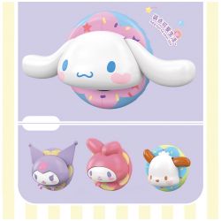 TOP TOY TC2204 2204 non  BÁNH RÁN GIA ĐÌNH SANRIO 4 LOẠI NAM CHÂM GẮN TỦ LẠNH MELODY PACHA COOLOMI BIG-EARED DOG bộ đồ chơi xếp lắp ráp ghép mô hình Gear SANRIO CHARACTERS DONUT FRIDGE MAGNET Đồ Lắp Ghép