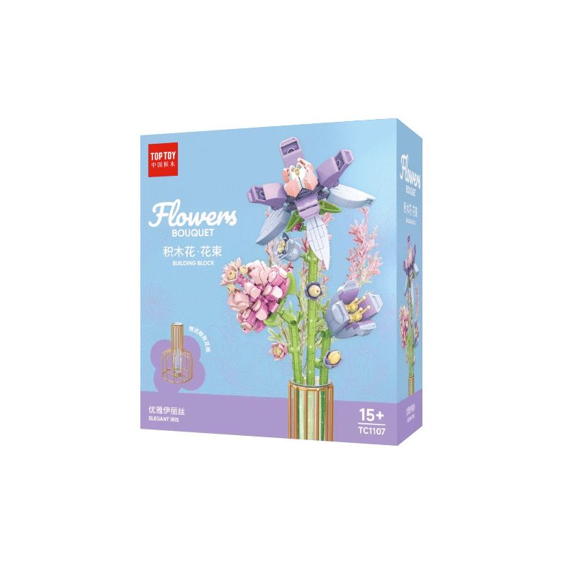 TOP TOY TC1107 1107 non Lego BÓ HOA ELISE THANH LỊCH bộ đồ chơi xếp lắp ráp ghép mô hình Flowers FLOWERS BOUQUET 300 khối