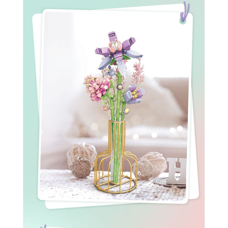 TOP TOY TC1107 1107 non  BÓ HOA ELISE THANH LỊCH bộ đồ chơi xếp lắp ráp ghép mô hình Flowers FLOWERS BOUQUET 300 khối