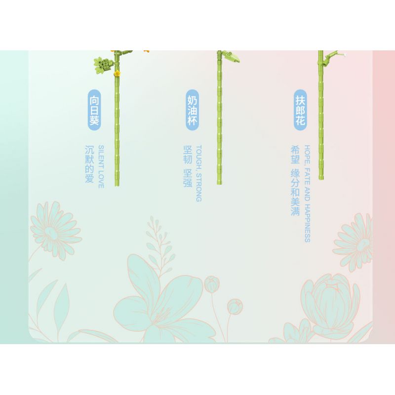 TOP TOY TC1107 1107 non  BÓ HOA ELISE THANH LỊCH bộ đồ chơi xếp lắp ráp ghép mô hình Flowers FLOWERS BOUQUET 300 khối