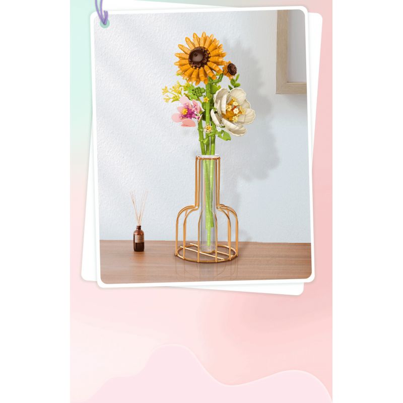 TOP TOY TC1107 1107 non  BÓ HOA ELISE THANH LỊCH bộ đồ chơi xếp lắp ráp ghép mô hình Flowers FLOWERS BOUQUET 300 khối