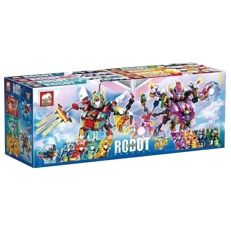 ELEPHANT Y801 non Lego ROBOT CƠ KHÍ bộ đồ chơi xếp lắp ráp ghép mô hình Nexo Knights ROBOT WARRIOR MECHA Hiệp Sỹ Nexo 1437 khối