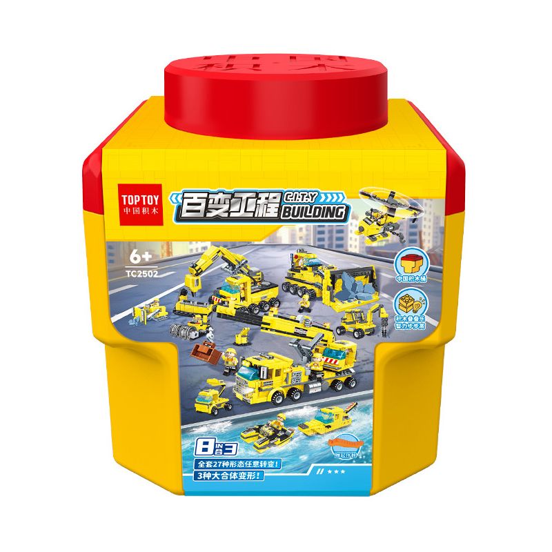 TOP TOY TC2502 2502 non Lego DỰ ÁN TẠP KỸ 8IN3 bộ đồ chơi xếp lắp ráp ghép mô hình City CITY BUILDING Thành Phố