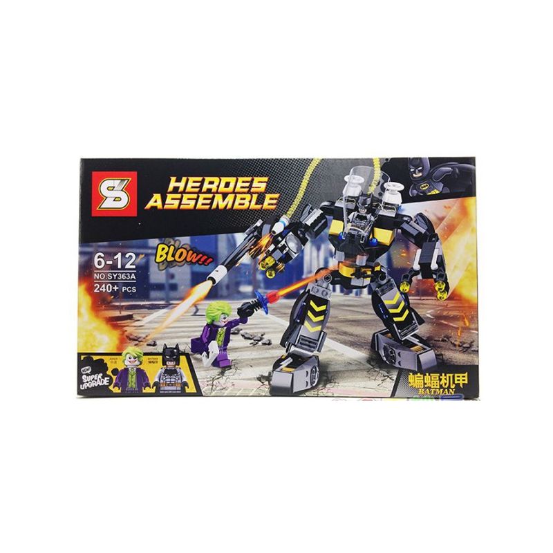 SY 363A non Lego NGƯỜI MÁY BATMAN bộ đồ chơi xếp lắp ráp ghép mô hình Super Heroes BATMAN'S MECHA Siêu Nhân Anh Hùng 240 khối