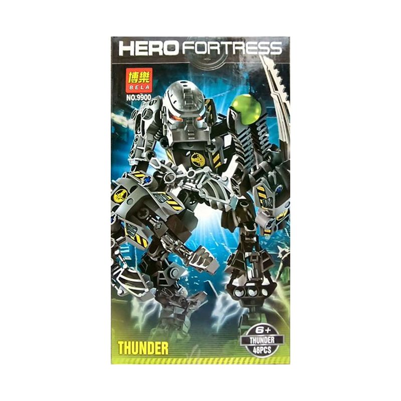 NOT Lego THUNDER 7157 BELA 9900 xếp lắp ráp ghép mô hình SẤM SÉT Hero Factory Nhà Máy Sản Xuất Anh Hùng 47 khối