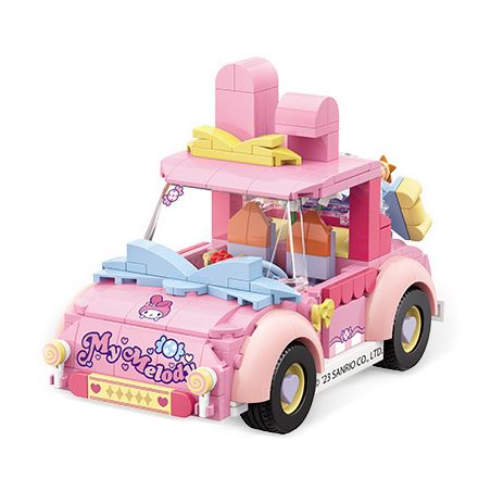 TOP TOY TC1710 1710 non  SANRIO VUI VẺ CUỐI TUẦN XE KẸO GIAI ĐIỆU bộ đồ chơi xếp lắp ráp ghép mô hình MY MELODY