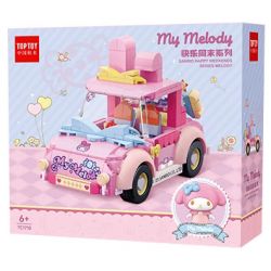 TOP TOY TC1710 1710 non  SANRIO VUI VẺ CUỐI TUẦN XE KẸO GIAI ĐIỆU bộ đồ chơi xếp lắp ráp ghép mô hình MY MELODY