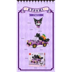 TOP TOY TC1710 1710 non  SANRIO VUI VẺ CUỐI TUẦN XE KẸO GIAI ĐIỆU bộ đồ chơi xếp lắp ráp ghép mô hình MY MELODY