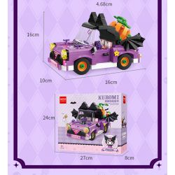 TOP TOY TC1710 1710 non  SANRIO VUI VẺ CUỐI TUẦN XE KẸO GIAI ĐIỆU bộ đồ chơi xếp lắp ráp ghép mô hình MY MELODY