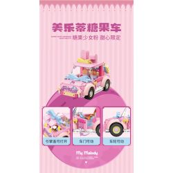 TOP TOY TC1710 1710 non  SANRIO VUI VẺ CUỐI TUẦN XE KẸO GIAI ĐIỆU bộ đồ chơi xếp lắp ráp ghép mô hình MY MELODY