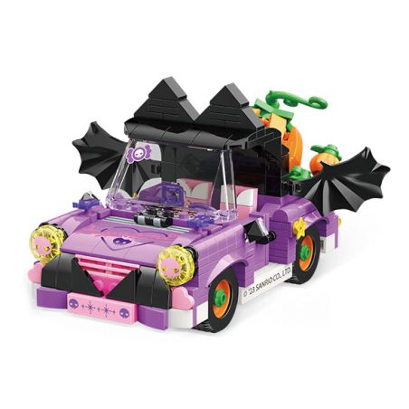TOP TOY TC1709 1709 non  SANRIO CUỐI TUẦN VUI VẺ XE BÍ NGÔ COOLOMI bộ đồ chơi xếp lắp ráp ghép mô hình Halloween KUROMI Lễ Hội Hóa Trang Ma Quỷ