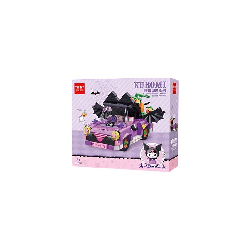 TOP TOY TC1709 1709 non  SANRIO CUỐI TUẦN VUI VẺ XE BÍ NGÔ COOLOMI bộ đồ chơi xếp lắp ráp ghép mô hình Halloween KUROMI Lễ Hội Hóa Trang Ma Quỷ