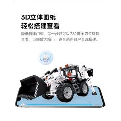 ONEBOT MITU MI OBDZJ10AIQI 10AIQI non  MÁY XÚC LẬT LIÊN HỢP bộ đồ chơi xếp lắp ráp ghép mô hình  Kỹ Thuật Công Nghệ Cao Mô Hình Phương Tiện 750 khối
