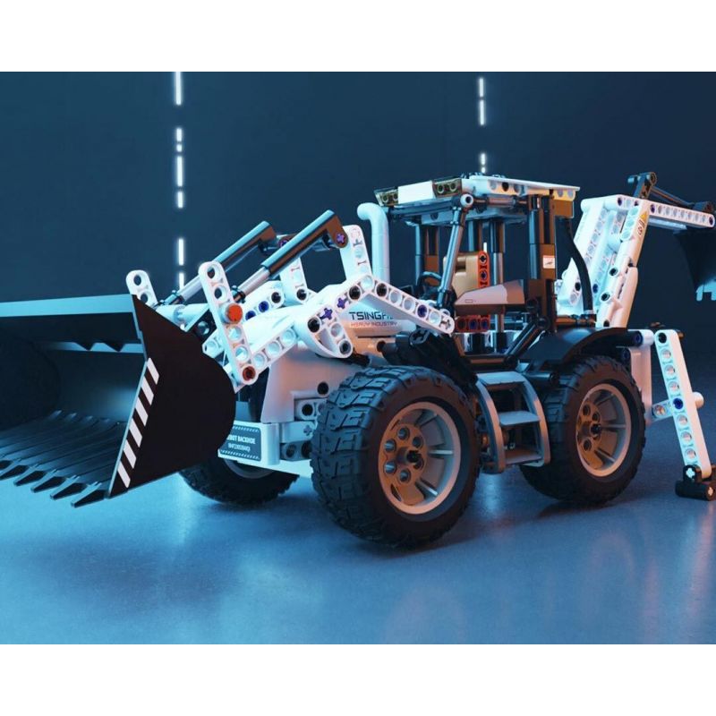 ONEBOT MITU MI OBDZJ10AIQI 10AIQI non  MÁY XÚC LẬT LIÊN HỢP bộ đồ chơi xếp lắp ráp ghép mô hình  Kỹ Thuật Công Nghệ Cao Mô Hình Phương Tiện 750 khối