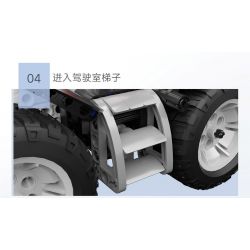 ONEBOT MITU MI OBDZJ10AIQI 10AIQI non  MÁY XÚC LẬT LIÊN HỢP bộ đồ chơi xếp lắp ráp ghép mô hình  Kỹ Thuật Công Nghệ Cao Mô Hình Phương Tiện 750 khối