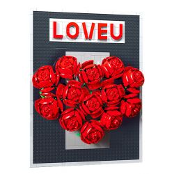 ZUANMA 105 non  KHUNG ẢNH HOA HỒNG bộ đồ chơi xếp lắp ráp ghép mô hình Flowers ROSE FLOWER FRAME 848 khối