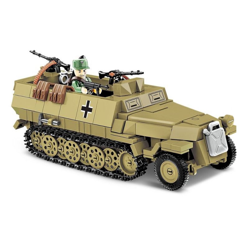 COBI 3049 non Lego ĐẠI ĐỘI ANH HÙNG 3 XE BỌC THÉP HẠNG NHẸ NỬA ĐƯỜNG SD.KFZ.251 tỷ lệ 1:35 bộ đồ chơi xếp lắp ráp ghép mô hình Military Army SD.KFZ. 251 AUSF.D Quân Sự Bộ Đội 463 khối