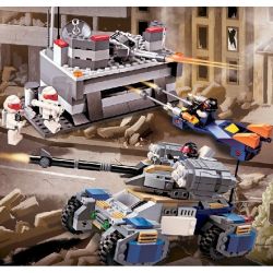 GUDI 8216 non  TRUNG TÂM PHÒNG VỆ bộ đồ chơi xếp lắp ráp ghép mô hình Earth Border Biến Giới Trái Đất 531 khối