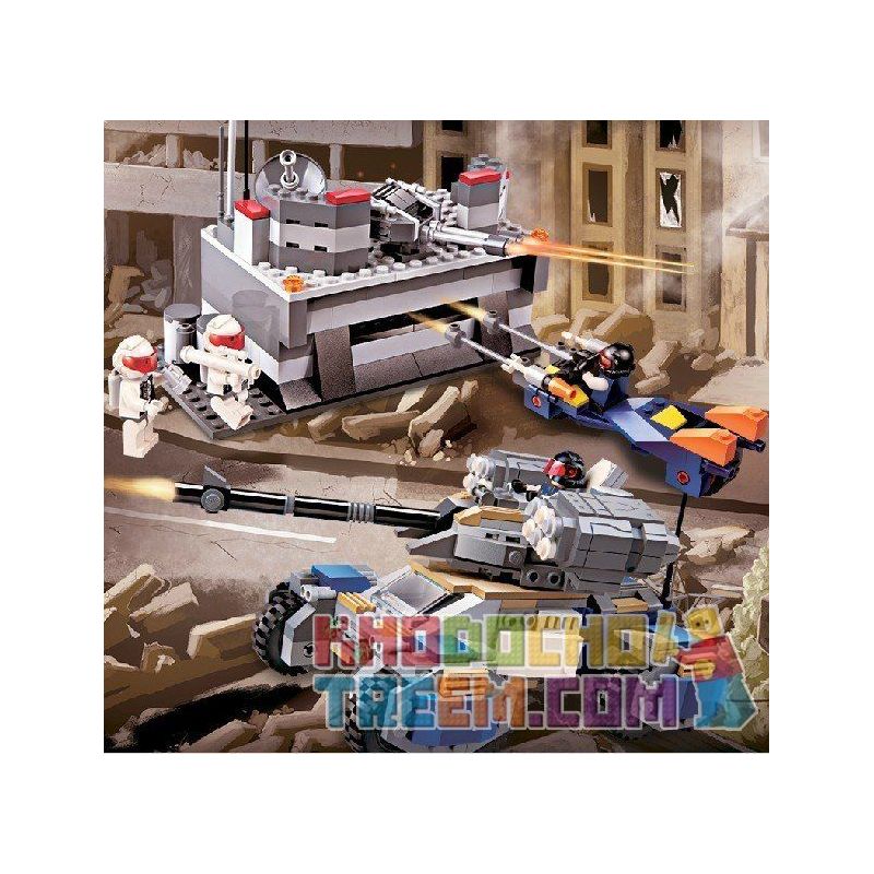 GUDI 8216 non  TRUNG TÂM PHÒNG VỆ bộ đồ chơi xếp lắp ráp ghép mô hình Earth Border Biến Giới Trái Đất 531 khối