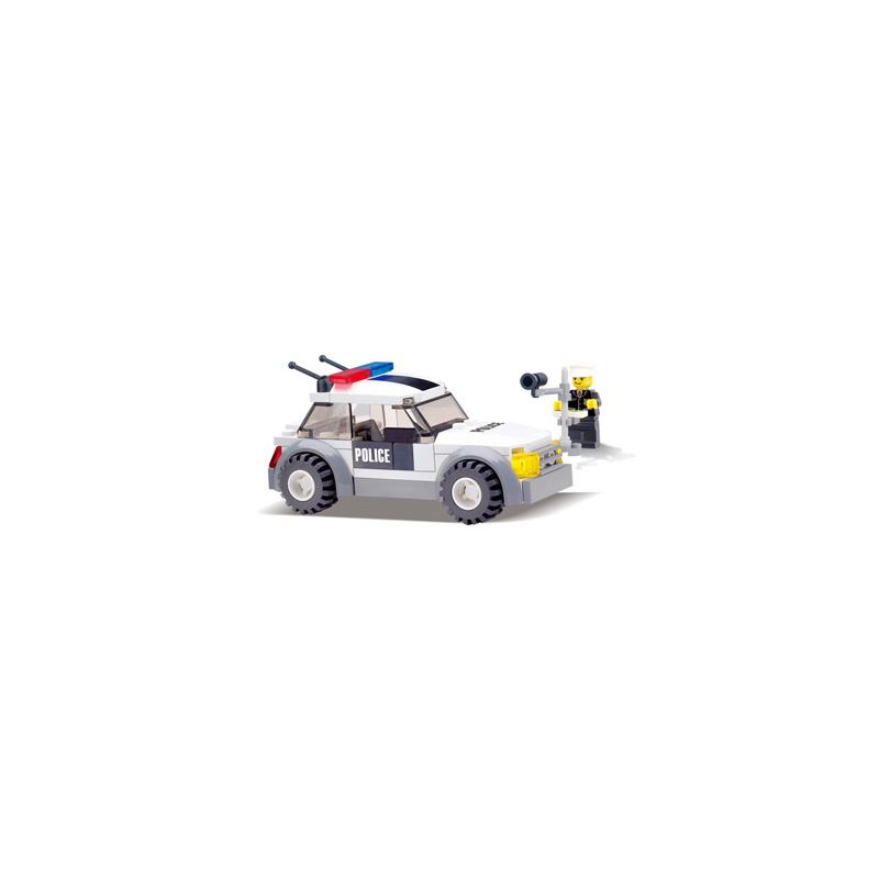 NOT Lego POLICE CAR 7236-2 Kazi KY6731 6731 xếp lắp ráp ghép mô hình XE CẢNH SÁT City Thành Phố 59 khối