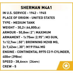COBI 3044 non  ĐẠI ĐỘI ANH HÙNG 3 SHERMAN M4A1 tỷ lệ 1:35 bộ đồ chơi xếp lắp ráp ghép mô hình Military Army Quân Sự Bộ Đội 615 khối