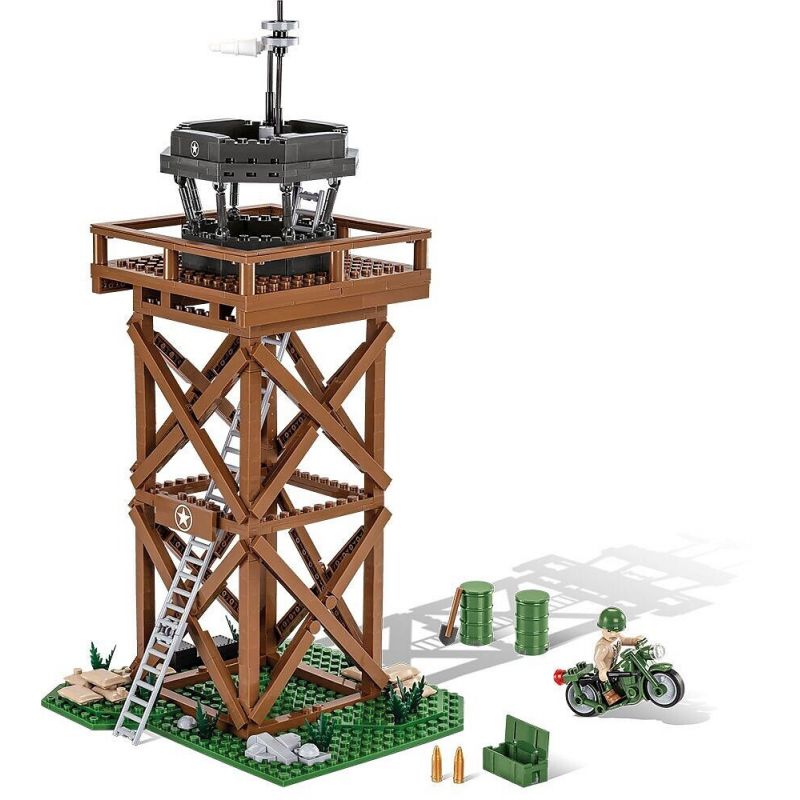 COBI 3042 non  ĐẠI ĐỘI ANH HÙNG 3 TRUNG TÂM HỖ TRỢ TRÊN KHÔNG CỦA MỸ tỷ lệ 1:35 bộ đồ chơi xếp lắp ráp ghép mô hình Military Army US AIR SUPPORT CENTER Quân Sự Bộ Đội 652 khối
