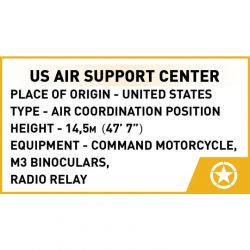 COBI 3042 non  ĐẠI ĐỘI ANH HÙNG 3 TRUNG TÂM HỖ TRỢ TRÊN KHÔNG CỦA MỸ tỷ lệ 1:35 bộ đồ chơi xếp lắp ráp ghép mô hình Military Army US AIR SUPPORT CENTER Quân Sự Bộ Đội 652 khối