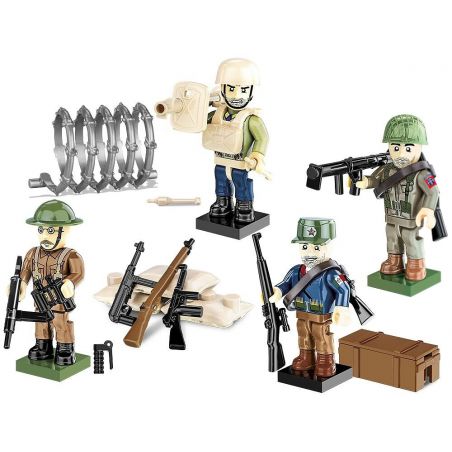 COBI 3041 non  HỘI ANH HÙNG 3 bộ đồ chơi xếp lắp ráp ghép mô hình Military Army COMPANY OF HEROES Quân Sự Bộ Đội 60 khối