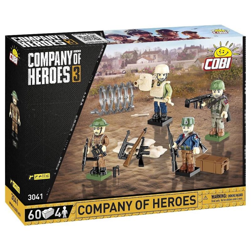 COBI 3041 non  HỘI ANH HÙNG 3 bộ đồ chơi xếp lắp ráp ghép mô hình Military Army COMPANY OF HEROES Quân Sự Bộ Đội 60 khối