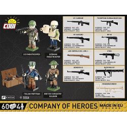 COBI 3041 non  HỘI ANH HÙNG 3 bộ đồ chơi xếp lắp ráp ghép mô hình Military Army COMPANY OF HEROES Quân Sự Bộ Đội 60 khối